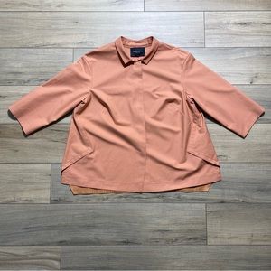 Lafayette 148 Womens‎ Boxy Cut 3/4 Sleeve Blazer Jacket Burnt Sienna